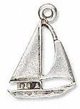 Nautical Sailboats Pewter Pendant Charm